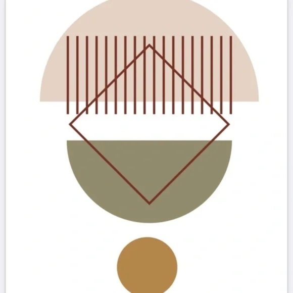 Modern Minimalist Boho Abstract Wall Art Print - Picture 3 of 3